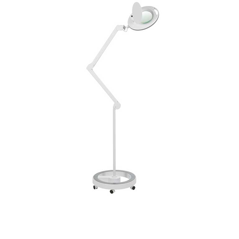 LAMPARA LUPA 5 AUMENTOS CON LUZ LED CON BASE RODAB